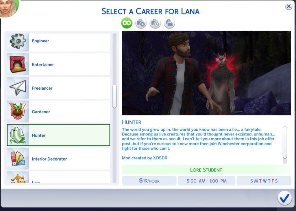 career sims 4