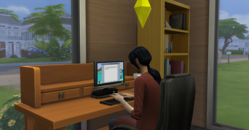 writing in sims 4