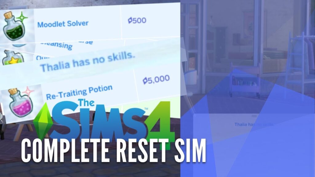 reset sims 4