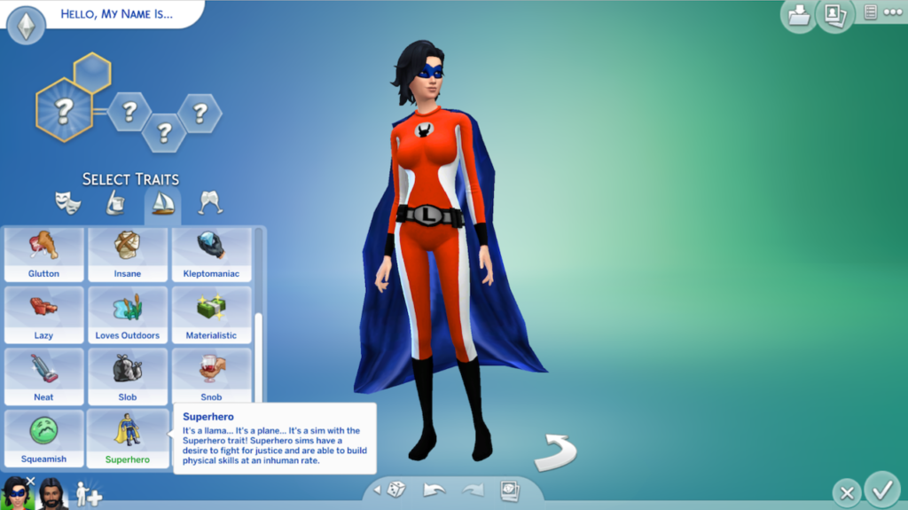 sims superhero